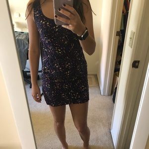 Dark blue patterned dress